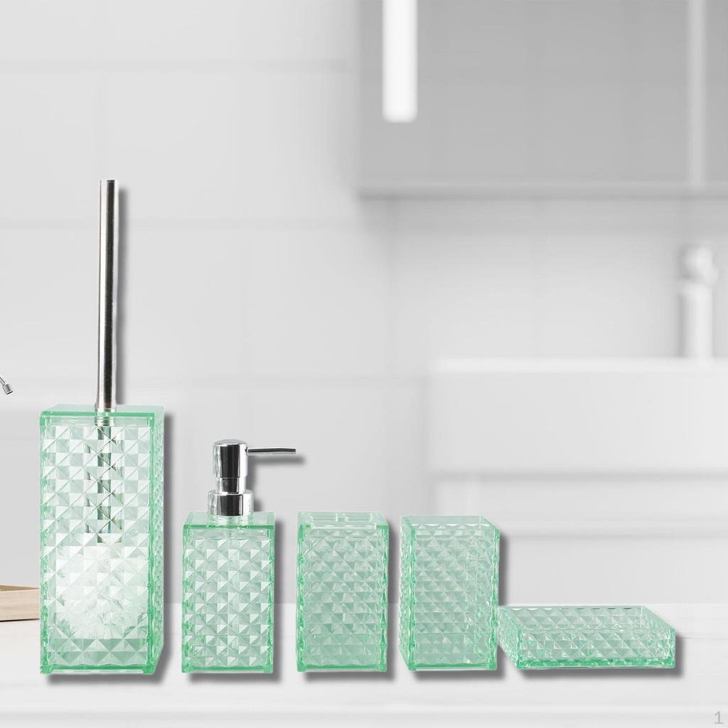 Набор из 5 предметов для ванной комнаты: мыльница, декор, современный, практичный, для дома, квартиры