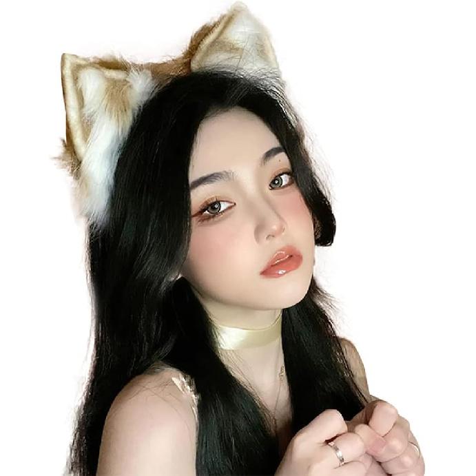 VIGVAN KYC Анимальные ушки Каваи Плюшевые Кошачьи ушки Заколка Головной убор Хэллоуин Косплей