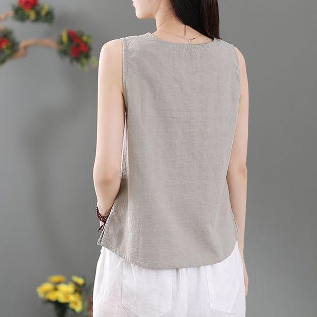 Модные женские свободные хлопковые льняные майки с цветочным принтом и принтом