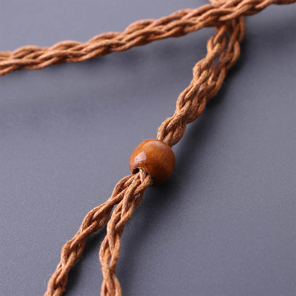 1pc Hand-knitted DIY Braided Necklace Cord Crystal Necklace Holder Empty Stone Holder Necklace Cord