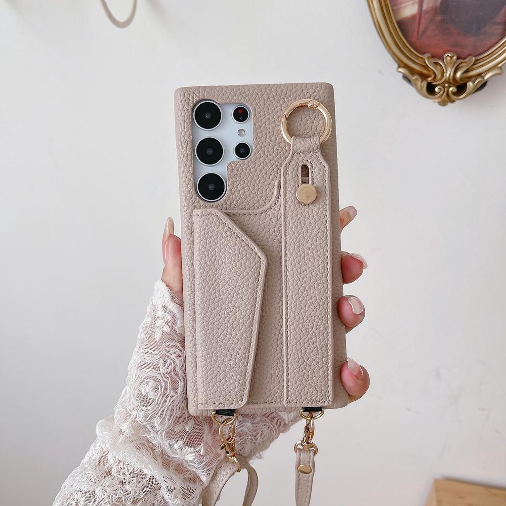 Чехол-кошелек с ремешком через плечо и кожаным ремешком для Samsung Galaxy S23 S22 Ultra Plus A54 A53 5G со слотом для карт и кольцом-ремешком для телефона