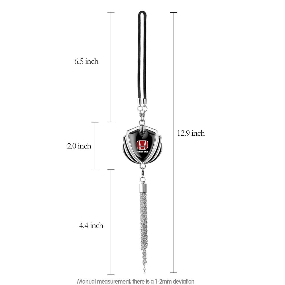 Car Styling Metal Badge Emblem Auto Rearview Mirror Hanging Pendant For Honda Fit Civic CRV City Jazz Accord CR-Z Vezel Insight