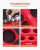 Magnetic Socket Organizer Set 3PCS Magnetic Socket Trays Red for SAE