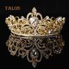 Elegant Lady Shiny Crystal Stone Round Crown Tiara Wedding Pageant Bridal Headpiece Hairs Trinket