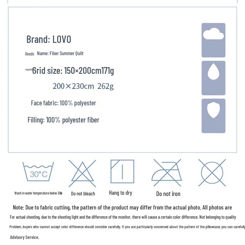 LOVO Eve Garden Antibacterial Summer Quilt