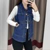 Classic Denim Vest Women Spring Vintage Korean Fashion Single-Breasted Sleeveless Jacket