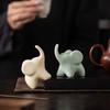 Luxury Style Elephant Ceramics Crafts Model Modern Art Animal Feng Shui Decor  Office Accessories