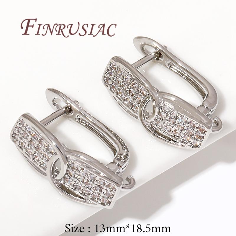 Швензы для сережек из латуни с покрытием 18K Gold с цирконами Застежки для сережек Фурнитура Аксессуары Для изготовления сережек