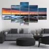 5 панелей пейзаж красочное небо море пляж рок холст живопись постеры с природой и принты настенные художественные фотографии домашний декор без рамки