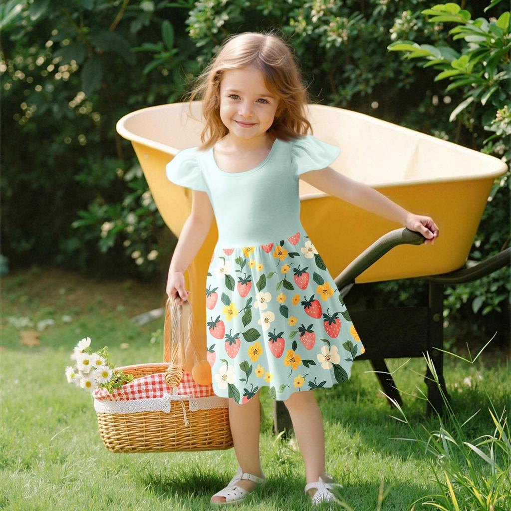 Girls Toddler SleeveDress Dresses Casual Party School Dresses Clothes For Girls