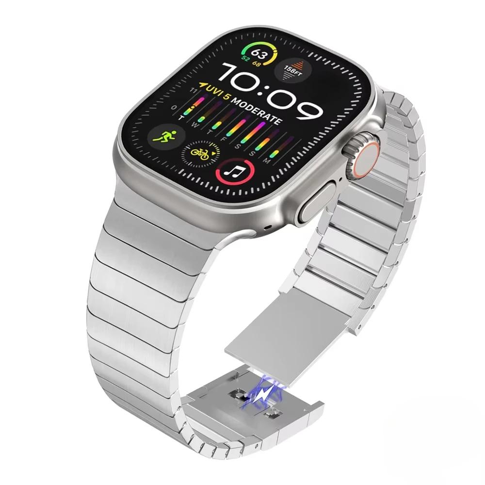 Металлический ремешок из нержавеющей стали для Apple Watch Ultra 2 49 мм 10 9 8 7 46 мм 45 41 мм Браслет для Iwatch 6 5 SE 40 мм 44 38 Роскошный ремешок