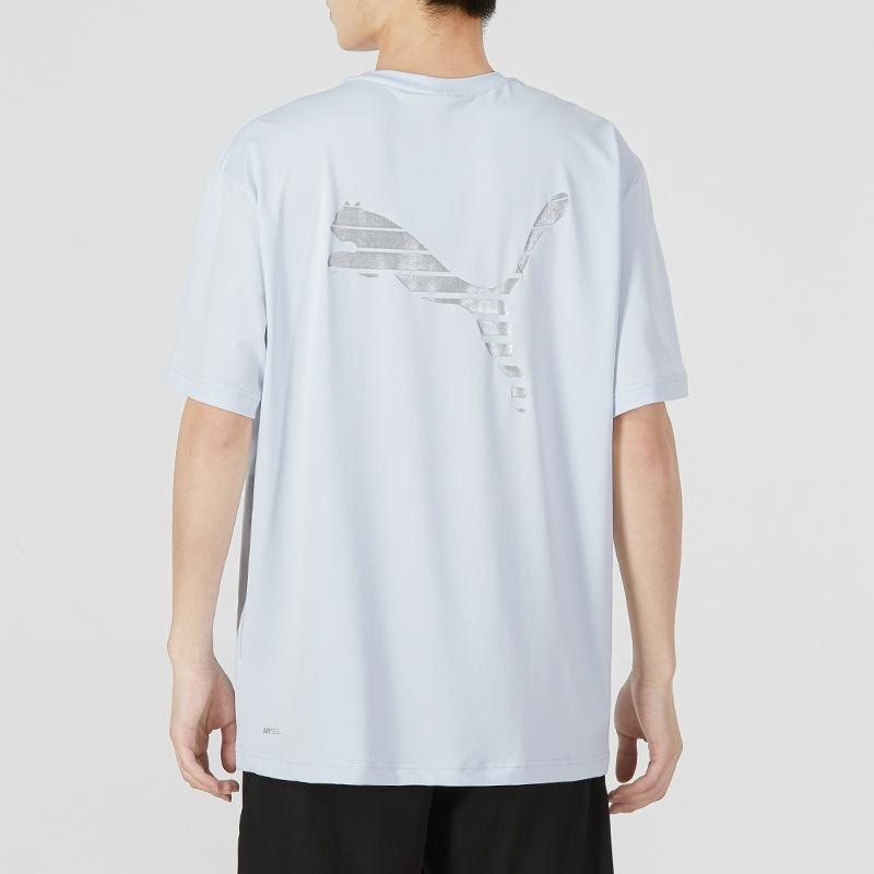 Puma Футболки Мужские Светло-голубые С круглым вырезом Умеренный прямой крой 671936-21