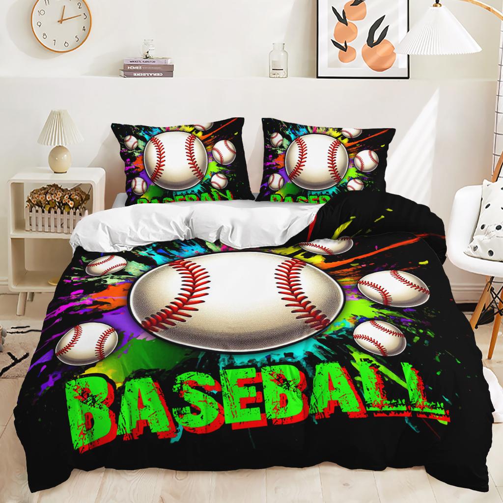 Футбольный 3D-принт с цифровым узором пододеяльник наволочка постельное белье для спальни комплект из трех предметов