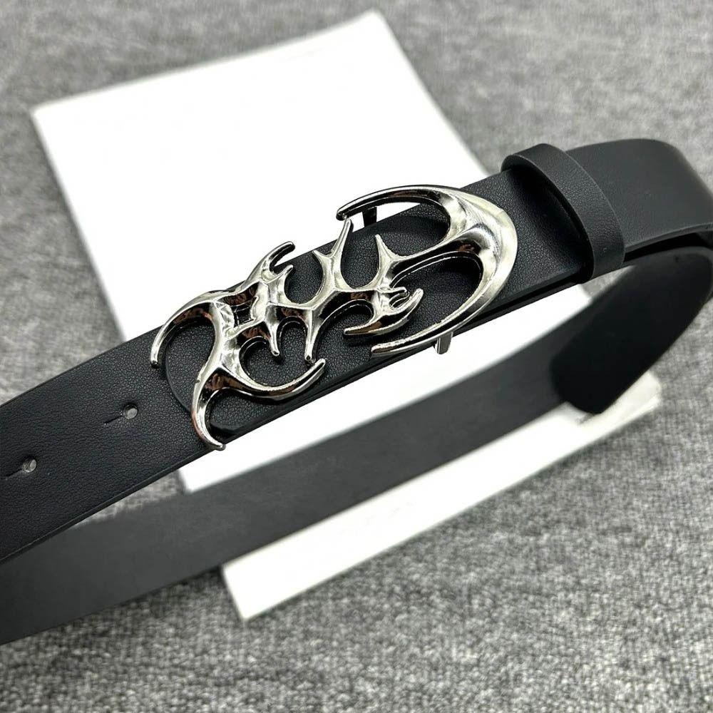Special Shaped Punk Belt Casual Leather Belt Versatile Pin Buckle Belt Unisex