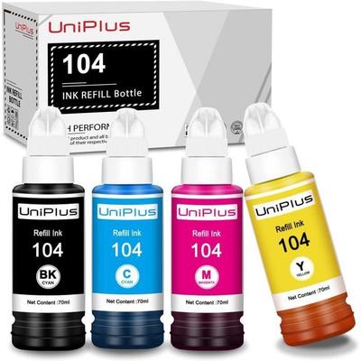 Uniplus Чернила 104 ET-2821 ET-2812 ET-1810 ET-4800 Совместимый картридж для Epson 104 Мультипак Бутылка Совместимый для Eps[P377]