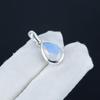 Amazing Milky Opal Gemstone Silver Pendant In 925 Sterling Silver - Handmade Pear Design, Everyday Wear Minimalist Jewelry Gift For Wife