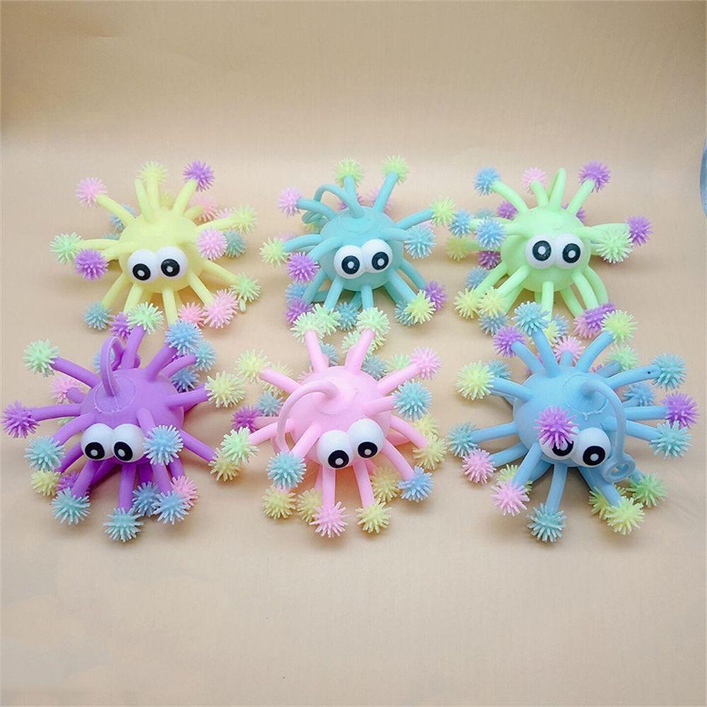 Glowing Anti Stress Decompression Hedgehog Glow Flash Ball Ball Kids Toy Squeeze Balls Fidget Toys