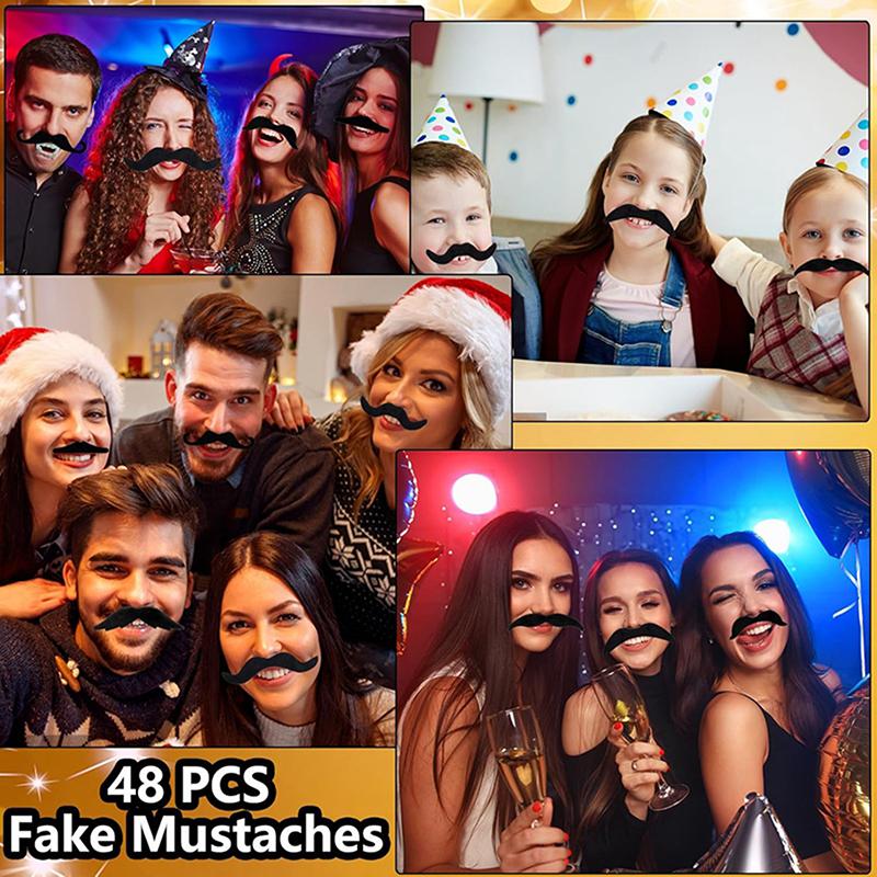 18/48 шт. Усы Реквизит для фотобудки на День Рождения Дети Взрослые Пиратская Вечеринка Костюм Косплей Накладная Борода Хэллоуин Декор