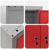 Tool Cabinet with Shelf Red and Grey 100 x 20 x 55 cm