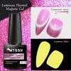 Mtssii 1Pcs 7ML Luminous Thermal Cat Magnetic Gel Pink Temperature Color-Changing Gel Nail Polish Glow In Dark Nail Art Gel Varnish Manicure