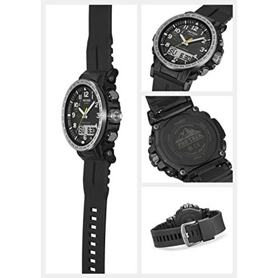 Наручные часы Casio Pro Trek Оригинальный продукт для внутреннего рынка Линейка Climber Радиоуправляемые Солнечные Биомассовый пластик PRW-51Y-1JF Мужские Черные