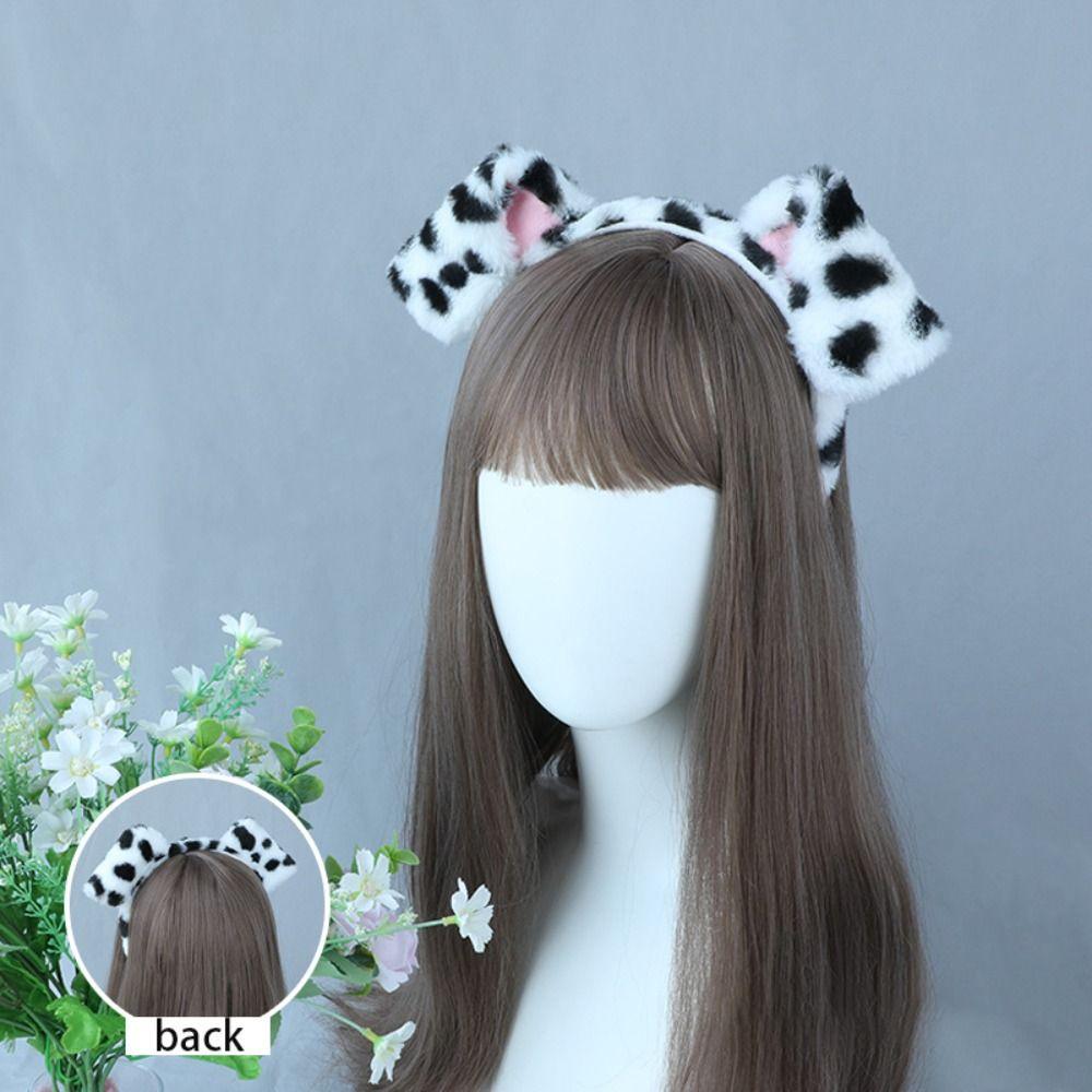 Plush Dog Ears Headband Cosplay Hair Hoop Cute Lolita Hairband Women Girls