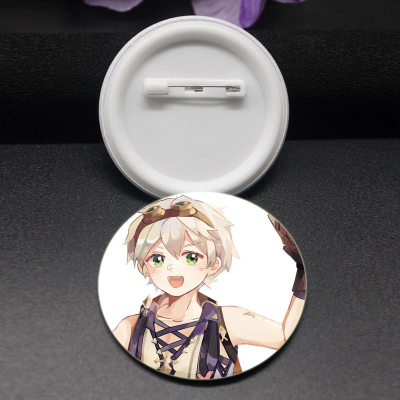 Значки Bennett 32/44/58 мм, аниме-броши ручной работы Genshin Impact, значок на лацкан игрового персонажа, креативный значок в виде мультяшной фигурки, подарочный аксессуар