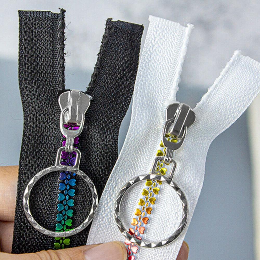 Молнии в форме сердца с зубцами для курток, пальто, швейные принадлежности, смоляные молнии, новые открытые молнии