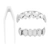 Hollow Plating Teeth Brace Fashionable Metal Teeth Decoration Jewelry for PartySilver