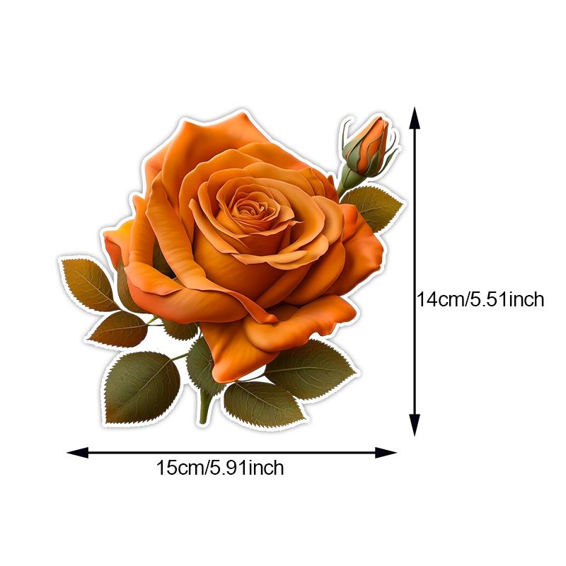 Car Stickers Beautiful Red Roses Fashion Bumper Rear Window Waterproof Vinyl Decals Car Styling Decoration Accessories JM35