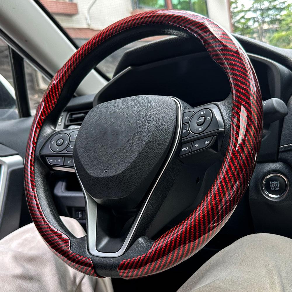 For Suzuki Steering Wheel Cover Carbon Fiber For Swift Vitara S-Cross Dzire Baleno Ertiga Alto Jimny Carry Car Accessories