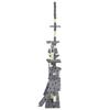 VidaXL Arbre à chat et griffoirs 230-250 cm Empreintes de pattes Gris