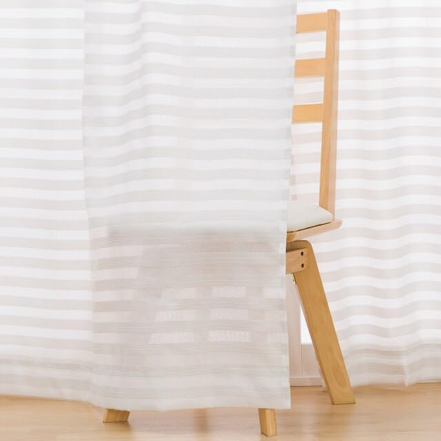 Nitori (NITORI) Deco Home Light-Reflecting, Heat-Blocking, and Privacy-Shielding Lace Curtains, 100cm Wide x 133cm Long, 2 Panels, DH67 5734692