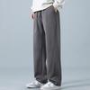 Men's Spring and Autumn New Solid-color Casual Pants Loose Straight Drape Wide-leg Pants Drawstring Youth Sweatpants