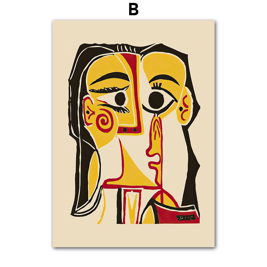 Абстрактная фигура, линия, колбаса, собака, кошка, Пикассо, настенная живопись на холсте, плакаты на скандинавскую тему и принты, настенные панно, декор для гостиной