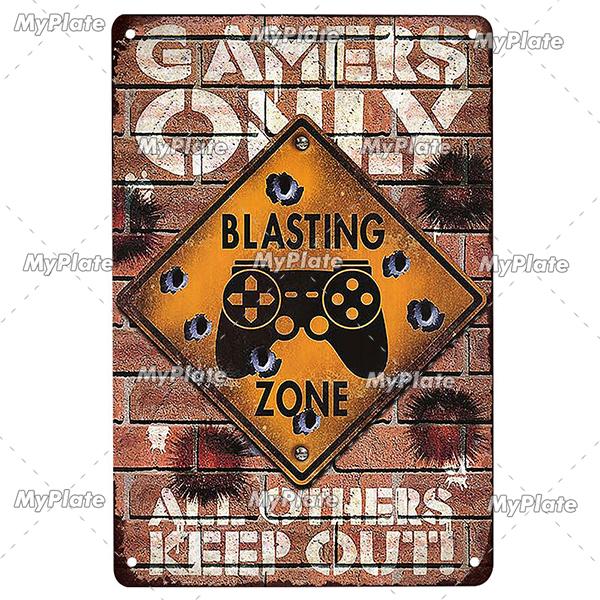 [MyPlate] Game Metal Sign Retro Sign Tin Sign Indoor Party Sign Pub Club Plate Bar Sign Pub Club Plate Summer Home Decor