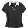 Women's Striped Slim Fit Polo T-Shirt