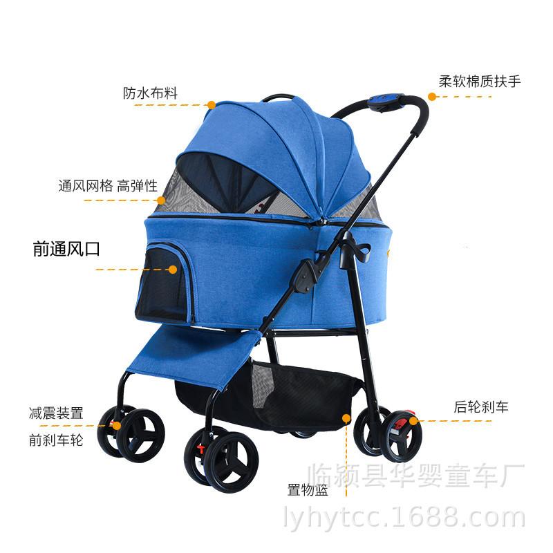 Тележка для животных на открытом воздухе Тележка для собак Съемная тележка для животных Портативная на открытом воздухе