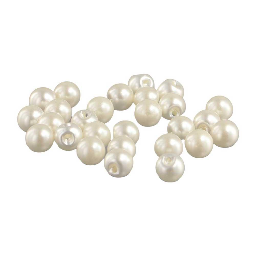 50pcs Creamy-white Pearl Button Multi Size Venetian Pearl Button Clothes Button  Scrapbooking