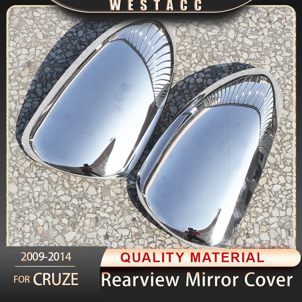 2 шт. хромированная крышка зеркала заднего вида автомобиля, защитная наклейка для Chevrolet Chevy Cruze 2009-2014, украшение на боковое зеркало