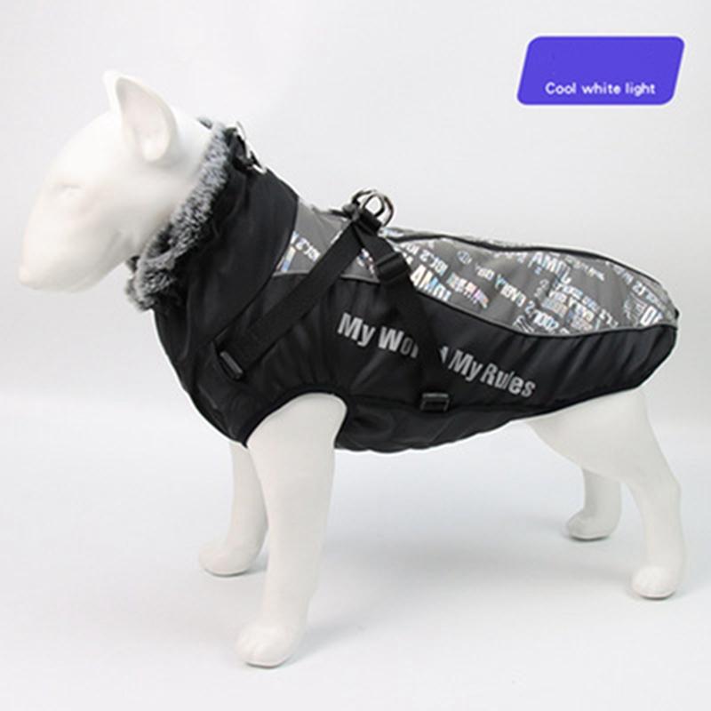 New Winter Dog Warm  Waterproof Clothes Reflective Font Clothes Waterproof Vest Pet Cat Jacket Pet Cotton Clothing For Small Medium Big Dogs XL-6XL