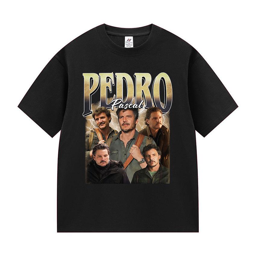 Actor Pedro Pascal Movie Graphic T Shirt Unisexs Retro High Quality Fashion Clothing Tshirts Unisex 100 Cotton Oversized Tshirt