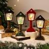 New Christmas Retro Mailbox Modeling Desk Lamp Santa Luminous Music Water Lamp Decorative Desktop Ornament