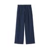 Женские легкие джинсовые брюки MUJI со складками, широкие, синие, размер XL, BE1Z2A5A
