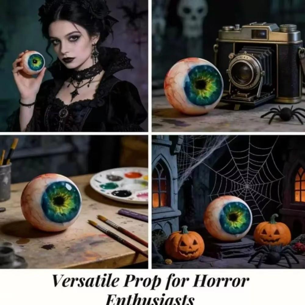 6cm Realistic Eyeball Resin Ornament with Base Creepy Eye Ball Decoration