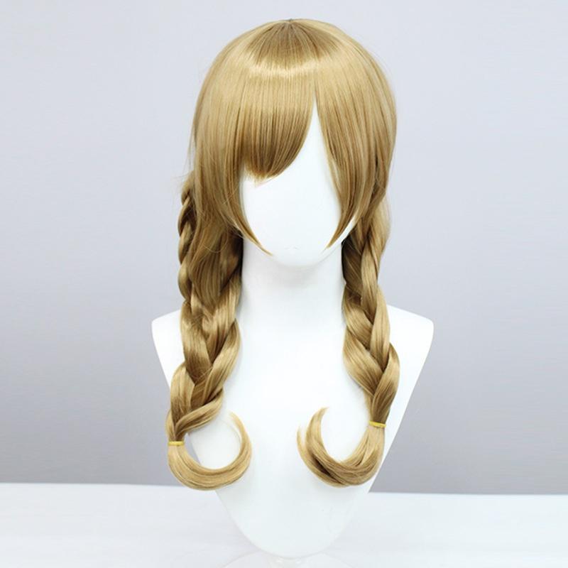 Genshin Impact Inspired Lisa Cosplay Wig Double Braid Hair
