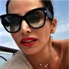 Women's Cross-Border Cat-Eye Sunglasses: Stylish, Versatile, Retro T-Shaped, Large-Frame Sun Protection