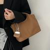 2025 New Leather Female Baotou Layer Cowhide Leisure Basket Bag Chain Small Change Bag Commuting