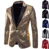 Performance Dress Gold Sequined Suit Korean Suit Nightclub Men Host Master Studio Jacket