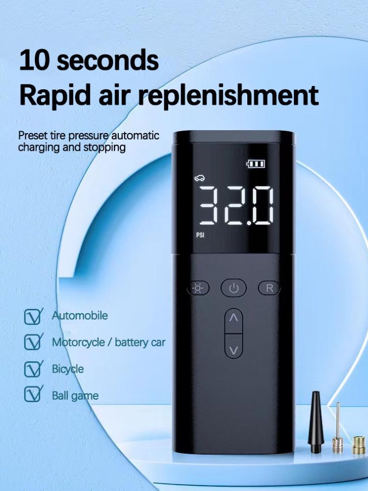 Надувной насос 12 В портативный автомобильный воздушный компрессор для мотоциклов, велосипеда, лодки, накачивающий шины, цифровой автоматический надувной насос